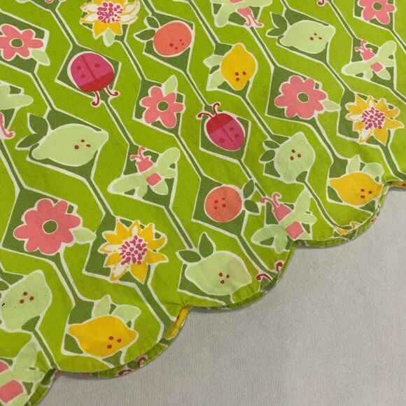 ~ Lilly Pulitzer 6x Girls Floral Sundress* Sleeveless Green Fruit Ladybug Summer - Picture 3 of 13